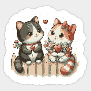 A Daytime Ballet of Love in the Cat's Embrace Sticker